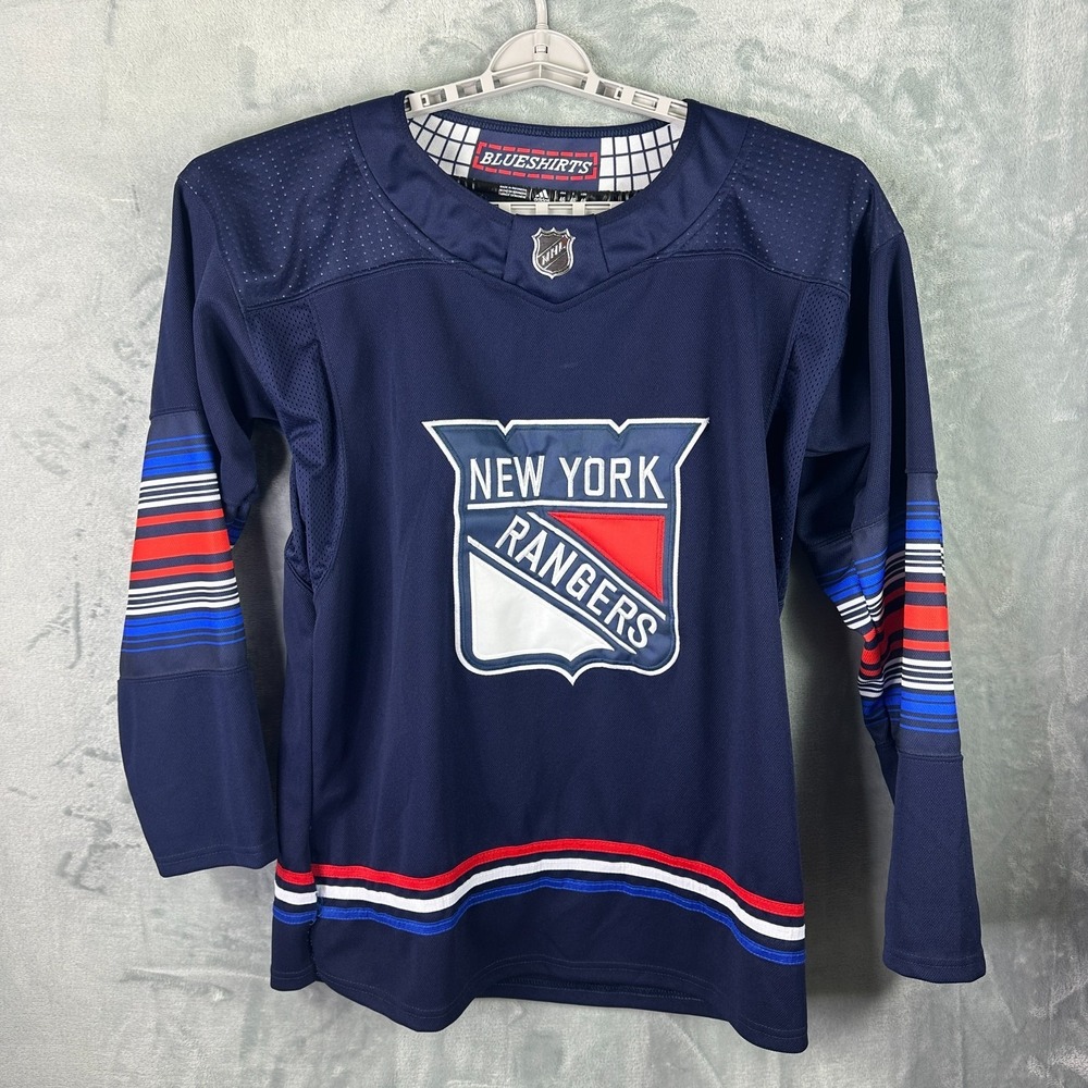Adidas New York Rangers Blueshirts Hockey Jersey Size 46 Blue NHL